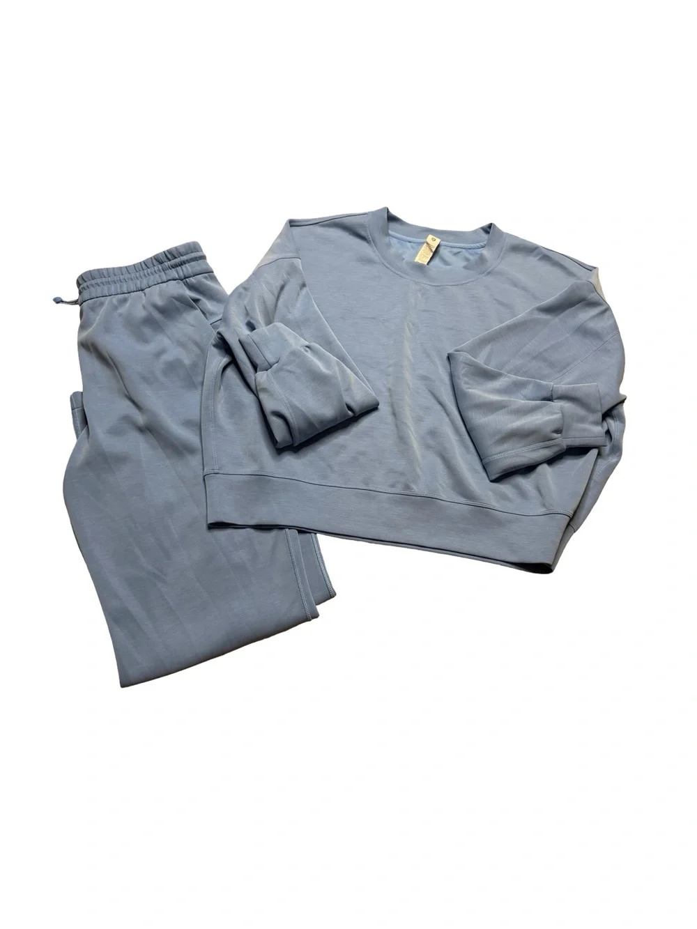 ✨💙 Lululemon Softstreme Perfectly Oversized Cropped Crew & Pant Set Size 10 💙✨